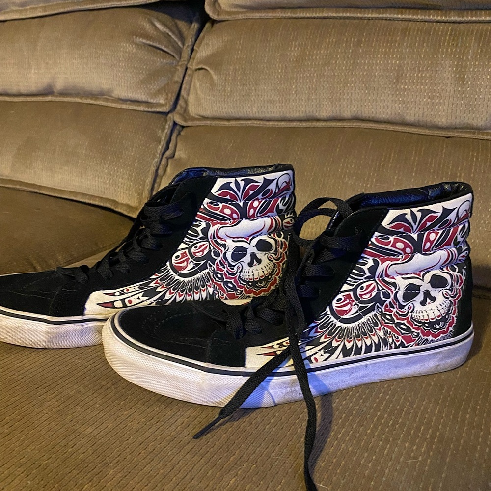 Vans Men's Skate Shoes - Sk8-Hi Stormy Bird Size 10